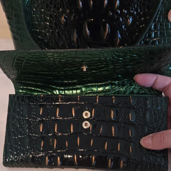 Brahmin Asher Tote and Cordelia Wallet Set in Evergreen Ombre Melbourne. NWT - Picture 12 of 16